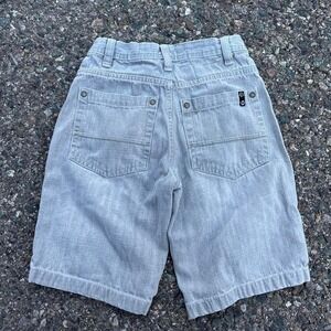 Vintage Southpole Youth Jean Shorts Jorts Size 8 Black Tab